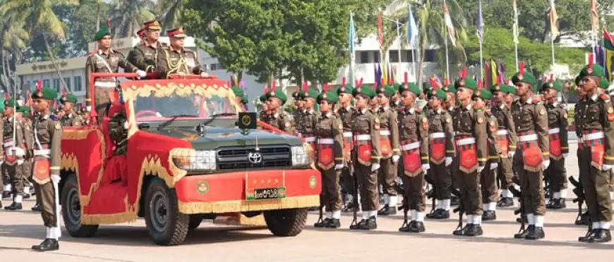 বাংলাদেশ মিলিটারি একাডেমিতে রাষ্ট্রপতি কুচকাওয়াজ অনুষ্ঠিত